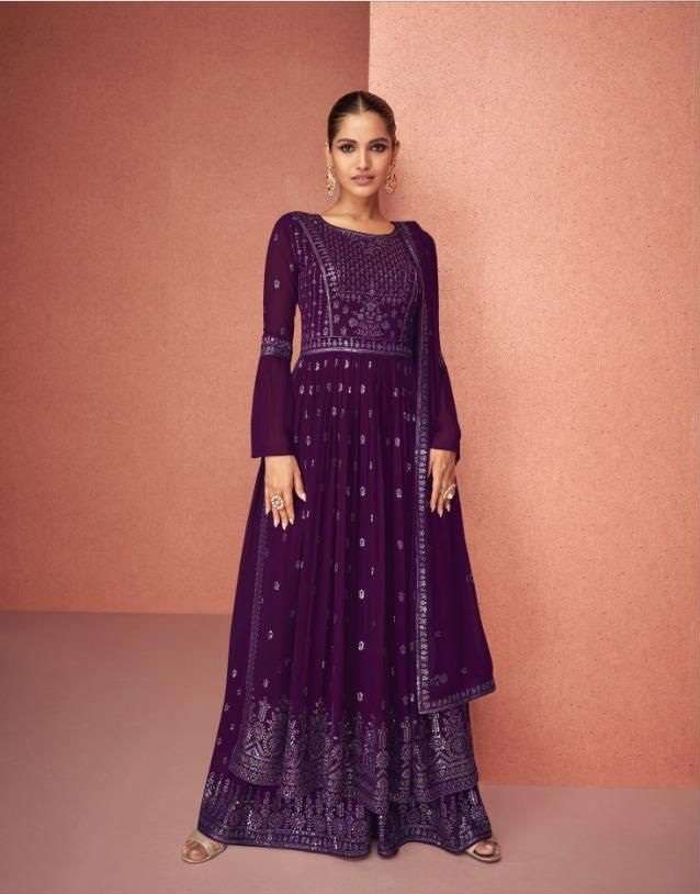 DESIGNER FANCY LONG ANARKALI GOWN SALWAR SUIT FOR WEDDING PARTY WEAR IN REAL GEORGETTE FABRIC AF SIYONA 9397