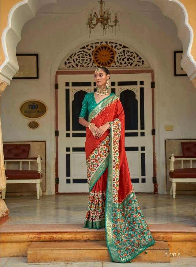 DESIGNER FANCY PARTY WEAR DESIGNER SILK FABRIC SAREE REVAA AARI SM 197 E