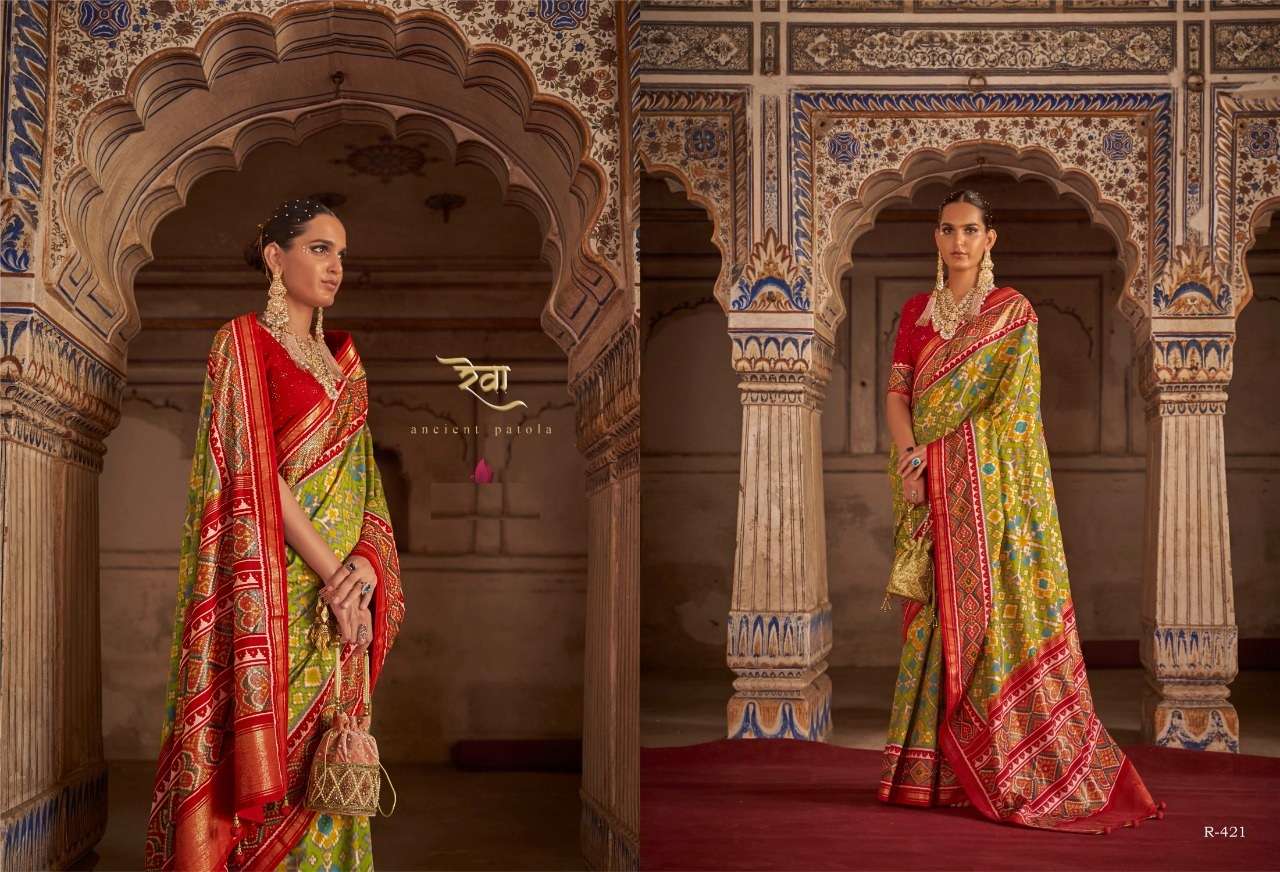 DESIGNER FANCY PARTY WEAR DESIGNER SILK FABRIC SAREE REVAA PATRANI SM 421