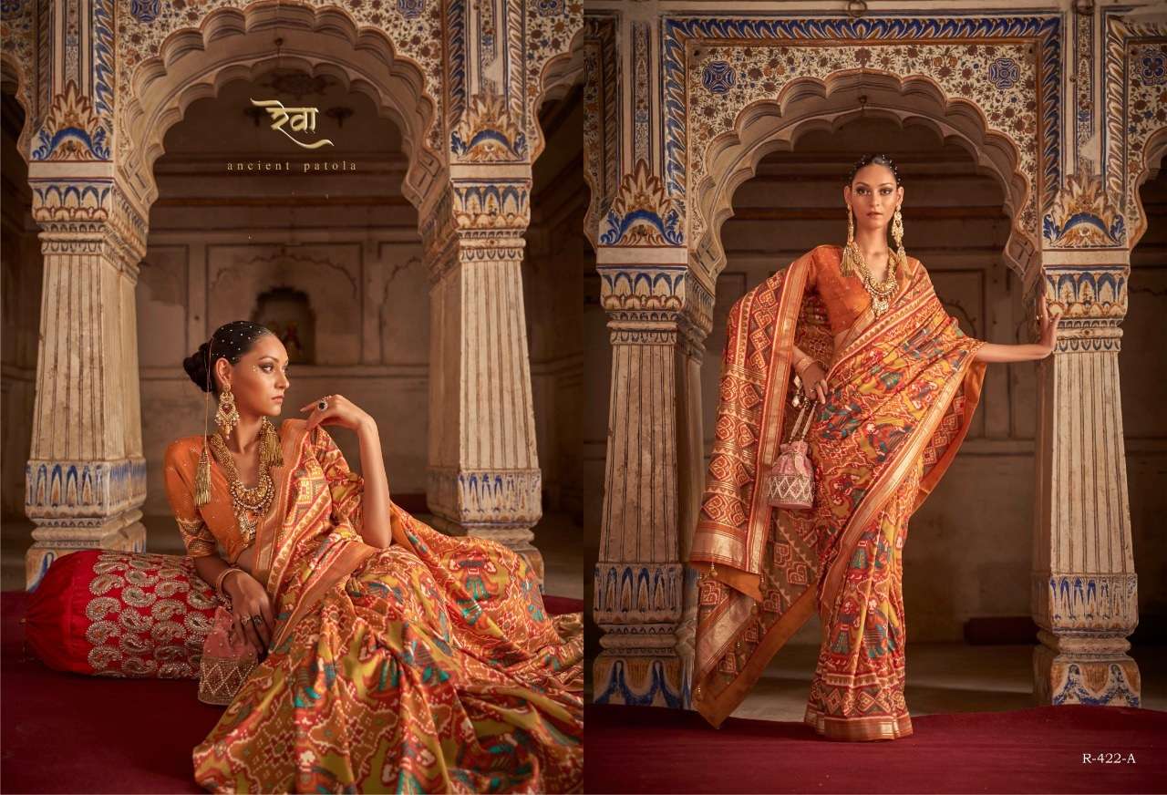 DESIGNER FANCY PARTY WEAR DESIGNER SILK FABRIC SAREE REVAA PATRANI SM 422A