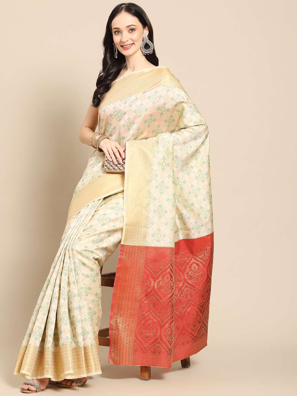 DESIGNER FANCY WEDDING PARTY WEAR DESIGNER BANARASI SILK FABRIC SAREE MISHARI MATVI SM9