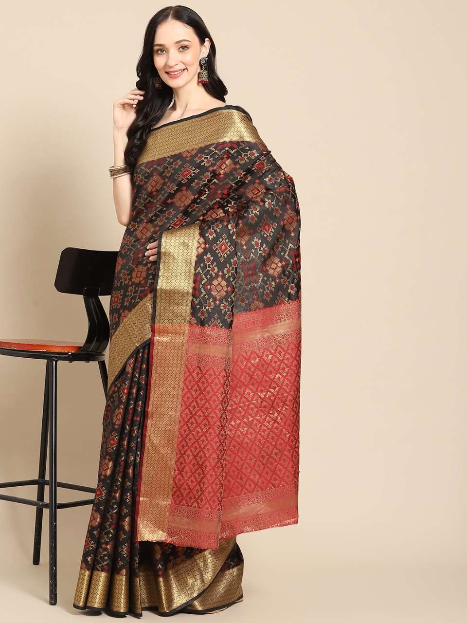 DESIGNER FANCY WEDDING PARTY WEAR DESIGNER BANARASI SILK FABRIC SAREE MISHARI MATVI SM11