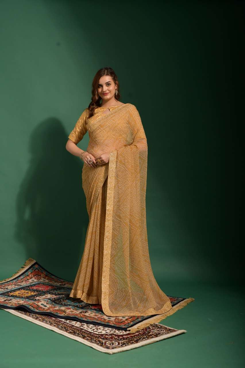 DESIGNER FANCY PARTY WEAR CHIFFON SILK SAREE EXCLUSIVE COLLECTION PC FLORAL 4