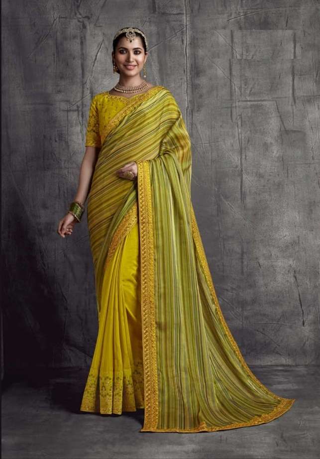 DESIGNER FANCY PARTY WEAR FANCY SILK SAREE EXCLUSIVE COLLECTION SM JOHRIWAZ KADHAI 8302S