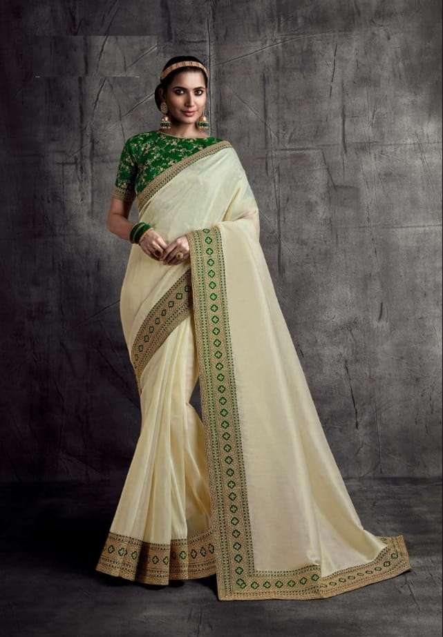 DESIGNER FANCY PARTY WEAR FANCY SILK SAREE EXCLUSIVE COLLECTION SM JOHRIWAZ KADHAI 8307S