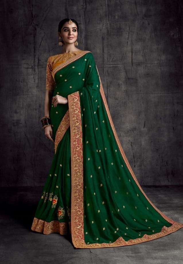 DESIGNER FANCY PARTY WEAR FANCY SILK SAREE EXCLUSIVE COLLECTION SM JOHRIWAZ KADHAI 8313S