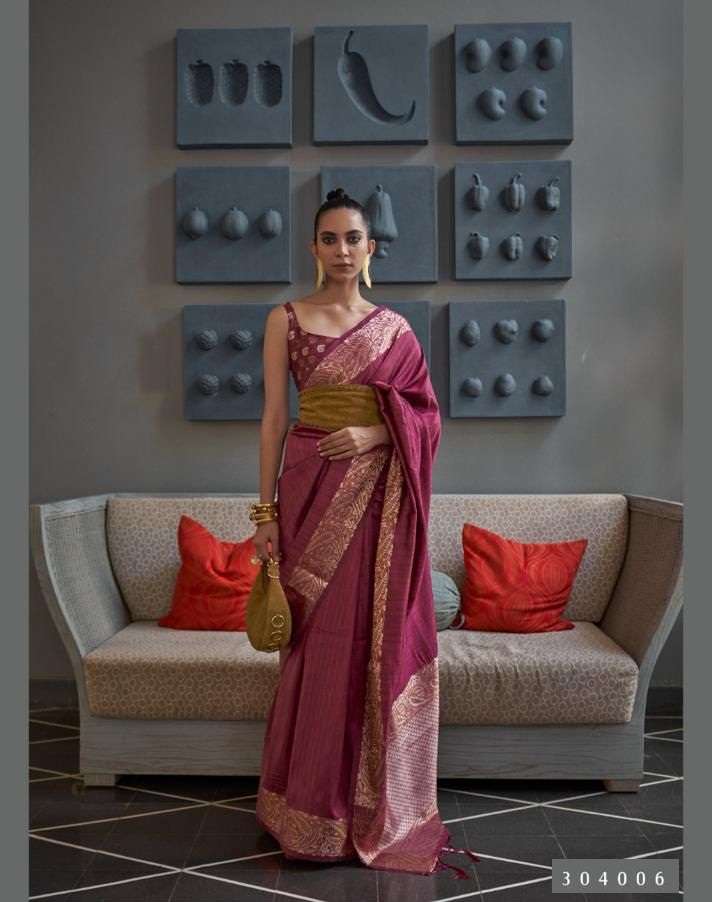 DESIGNER FANCY PARTY WEAR PINK SILK SAREE EXCLUSIVE COLLECTION RAJTEX KANSHITA 304006