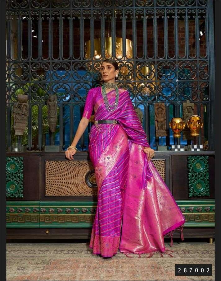 DESIGNER FANCY PARTY WEAR PURPLE SILK SAREE EXCLUSIVE COLLECTION SM RAJTEX KARADHYA 287002