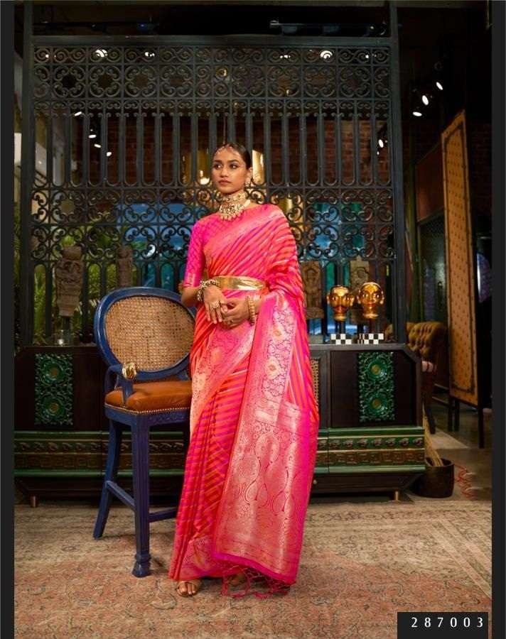 DESIGNER FANCY PARTY WEAR RED SILK SAREE EXCLUSIVE COLLECTION SM RAJTEX KARADHYA 287003