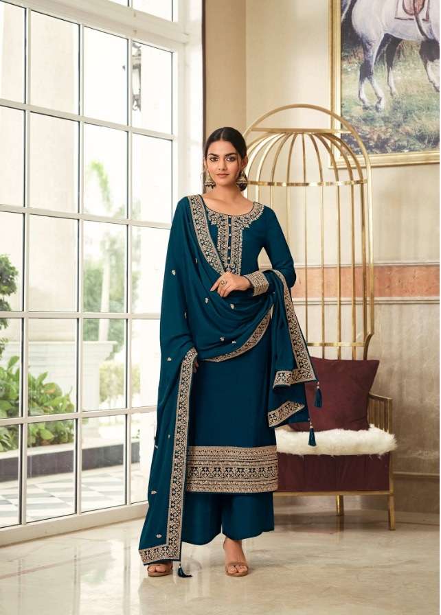 DESIGNER UNIQUE WEDDING PARTY WEAR STRAIGHT IN LINEN SILK FABRIC LT NITYA-181 1804