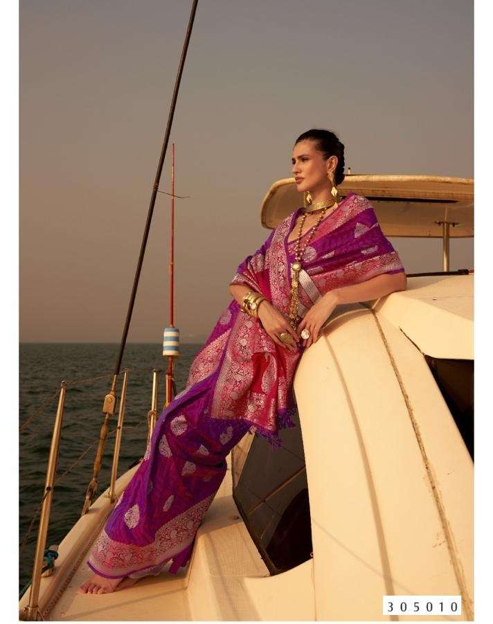 DESIGNER WEDDING PARTY FUNCTION WEAR PURPLE SILK SAREE EXCLUSIVE COLLECTION RAJTEX KINGSTON 305010