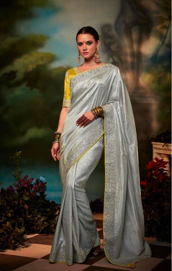 Buy Westux Women's Silver Solid Satin Silk Saree Online at Best Prices in  India - JioMart.