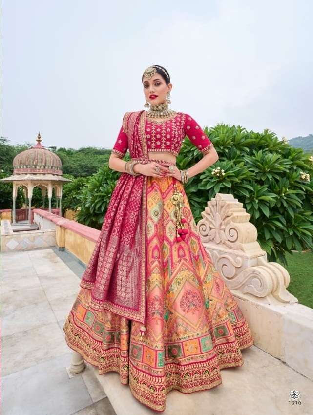 TRENDY DESIGNER FANCY TRENDY PARTY WEAR HEAVY SILK LEHENGA CHOLI SM ROYAL 1016