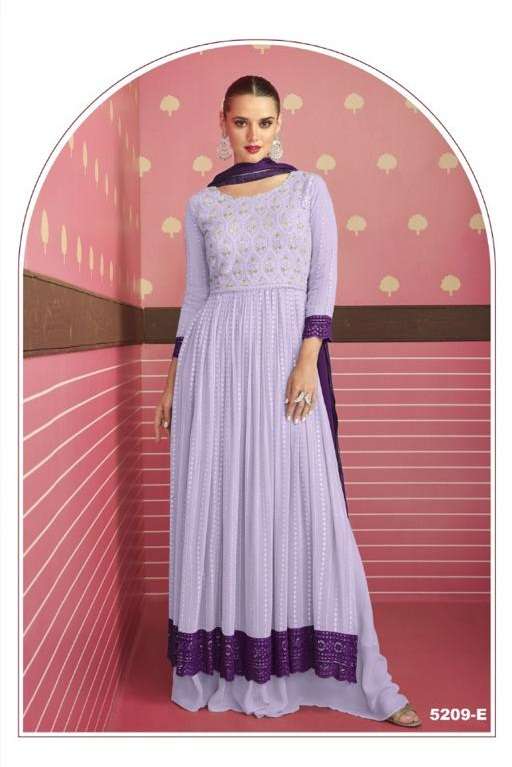 DESIGNER PARTY WEAR ANARKALI GEORGETTE SALWAR SUIT JG AF 5209E