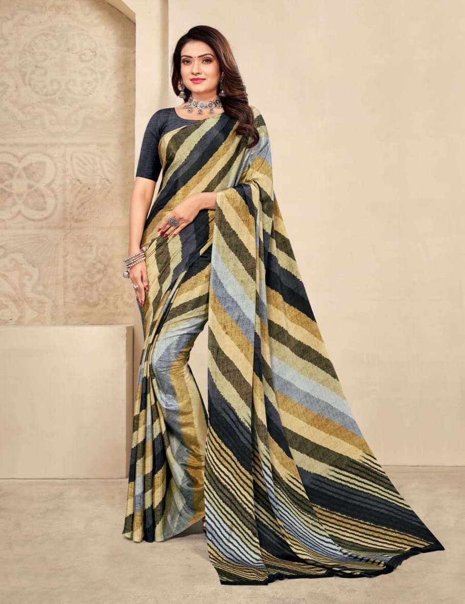 BLACK DESIGNER FANCY WEDDING PARTY WEAR DESIGNER SILK SAREE JT RUCHI VIVANTA 18702D