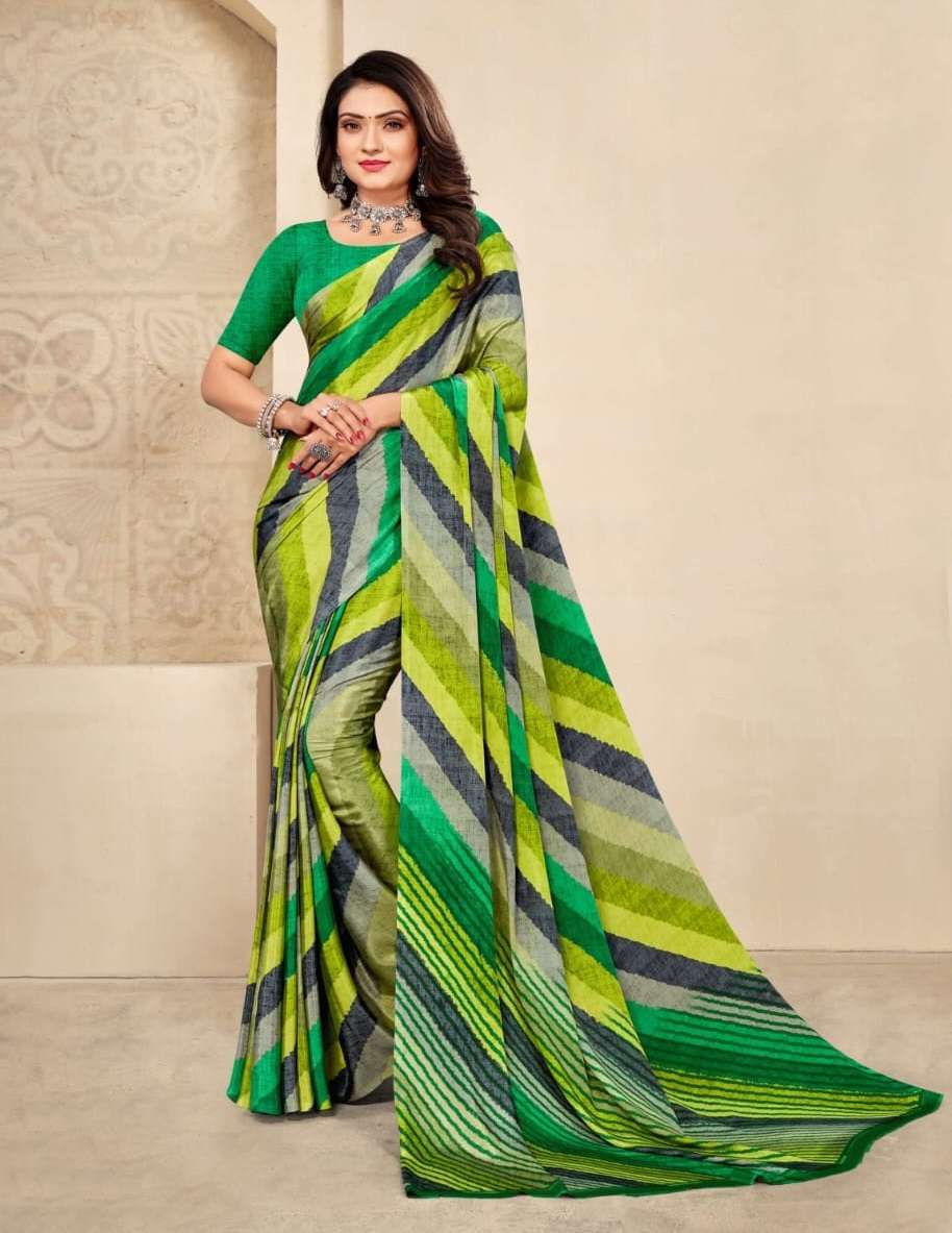 GREEN DESIGNER FANCY WEDDING PARTY WEAR DESIGNER SILK SAREE JT RUCHI VIVANTA 18702E