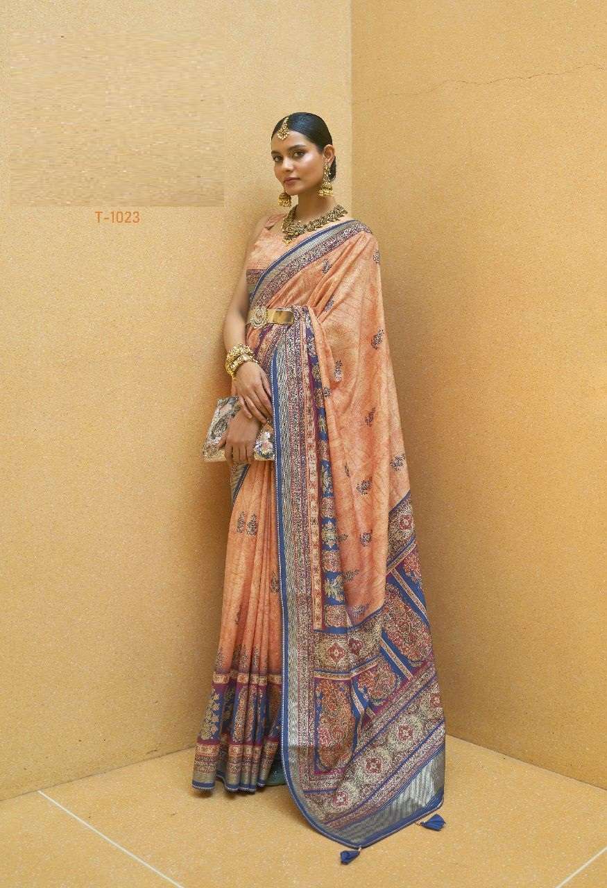 HEAVY DESIGNER FANCY WEDDING PARTY WEAR HEAVY PEACE BANARASI SILK FABRIC SAREE SM RATH ANTRA 1023