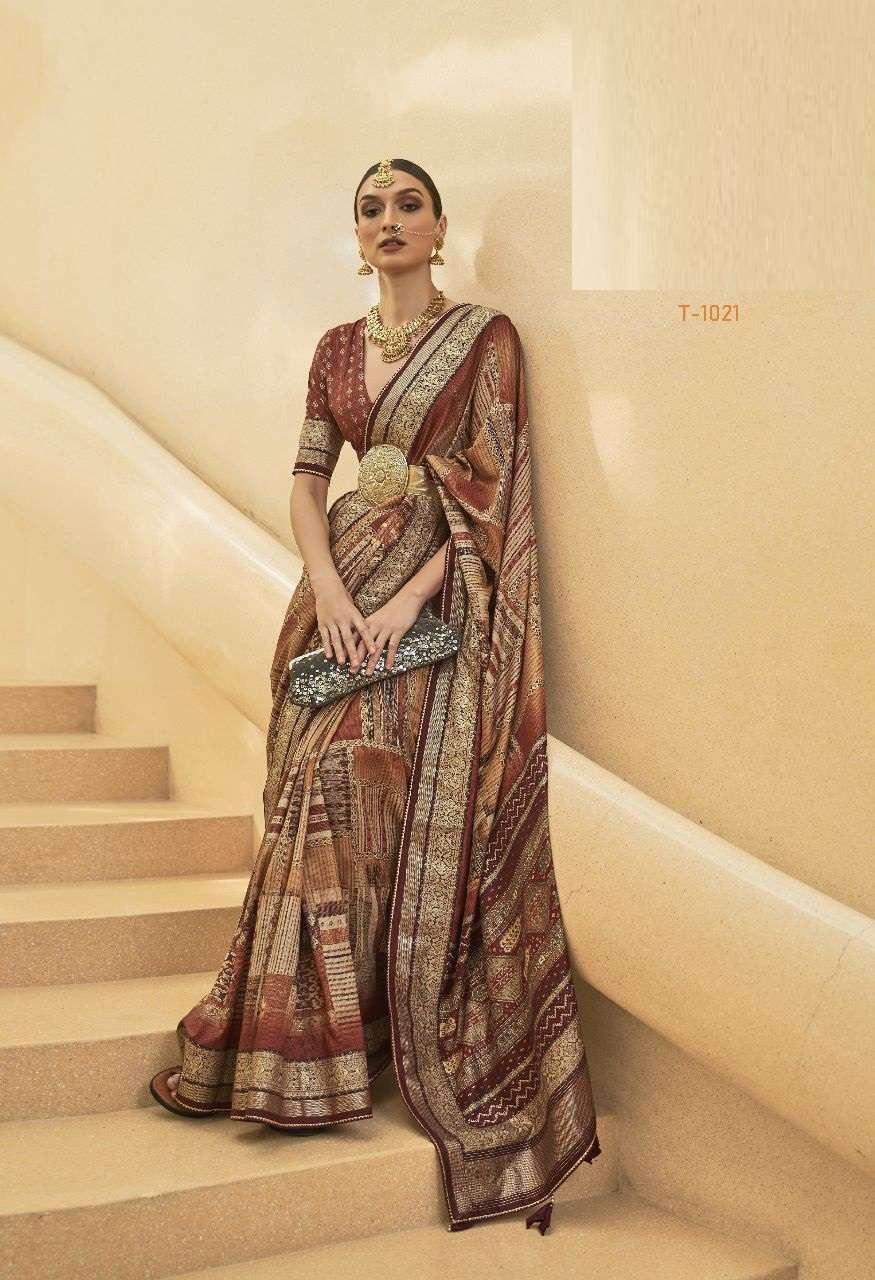 HEAVY DESIGNER FANCY WEDDING PARTY WEAR HEAVY RED BANARASI SILK FABRIC SAREE SM RATH ANTRA 1021