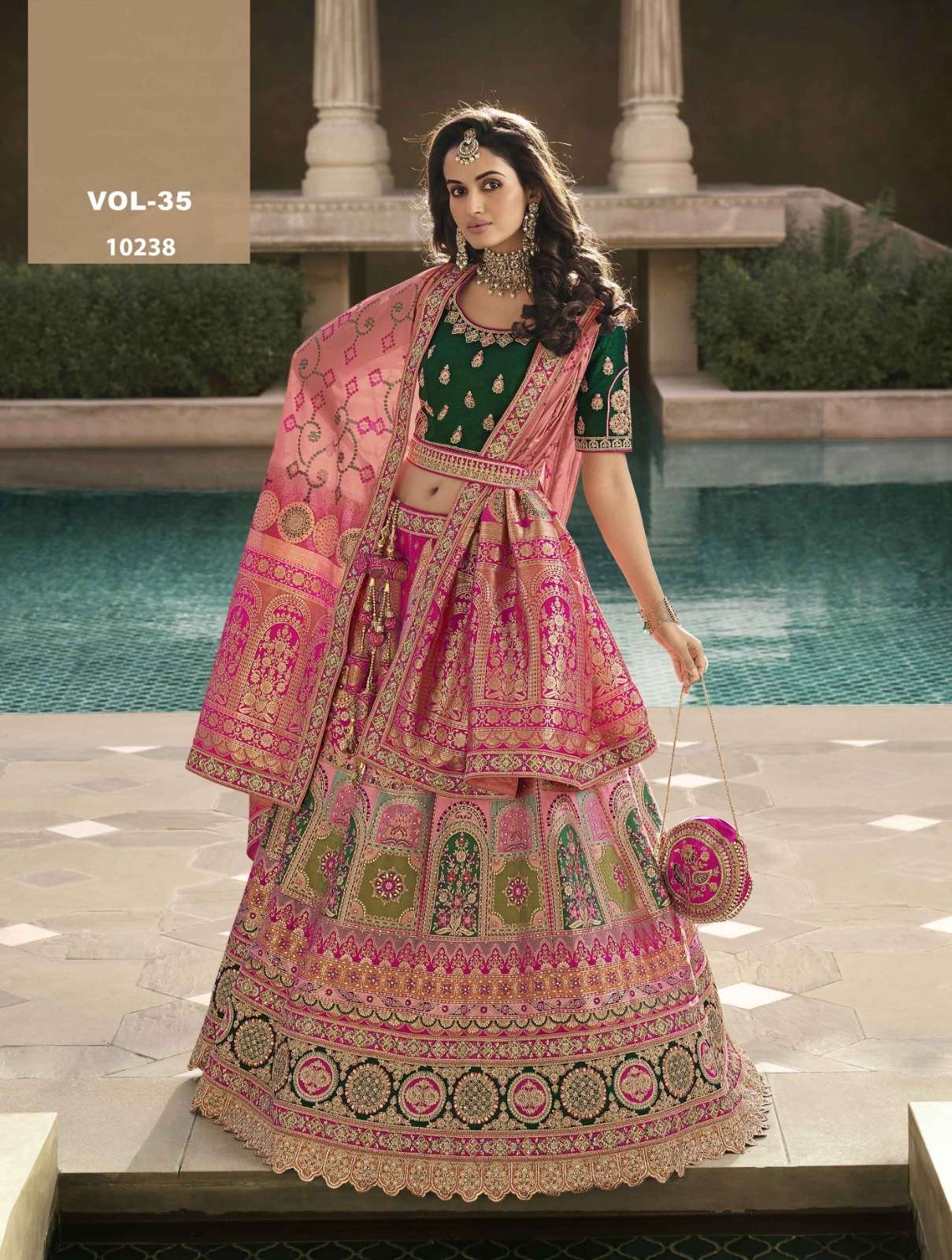 Arya Pratha 4301 Exclusive Collection Of Bridal Lehenga, this collection  fabric is velvet,