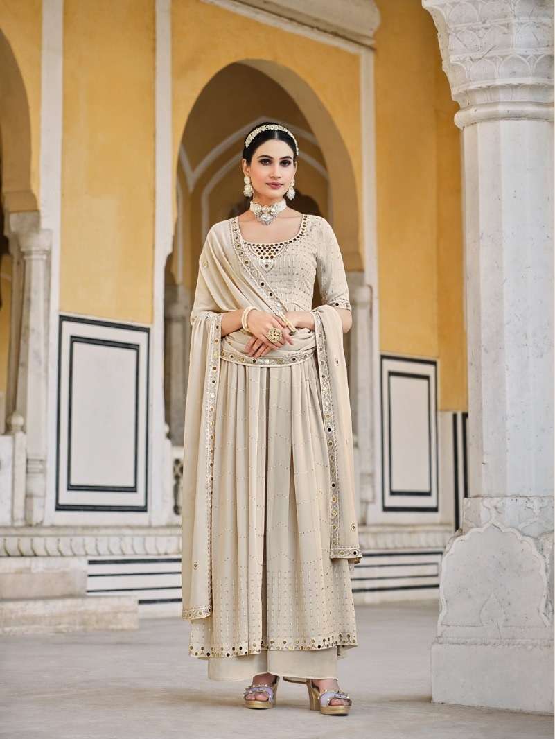 DESIGNER READY TO WEAR FANCY WEDDING PARTY WEAR GEORGETTE ANARKALI SHARARA PLAZZO SALWAR SUIT KF FLORY 4883