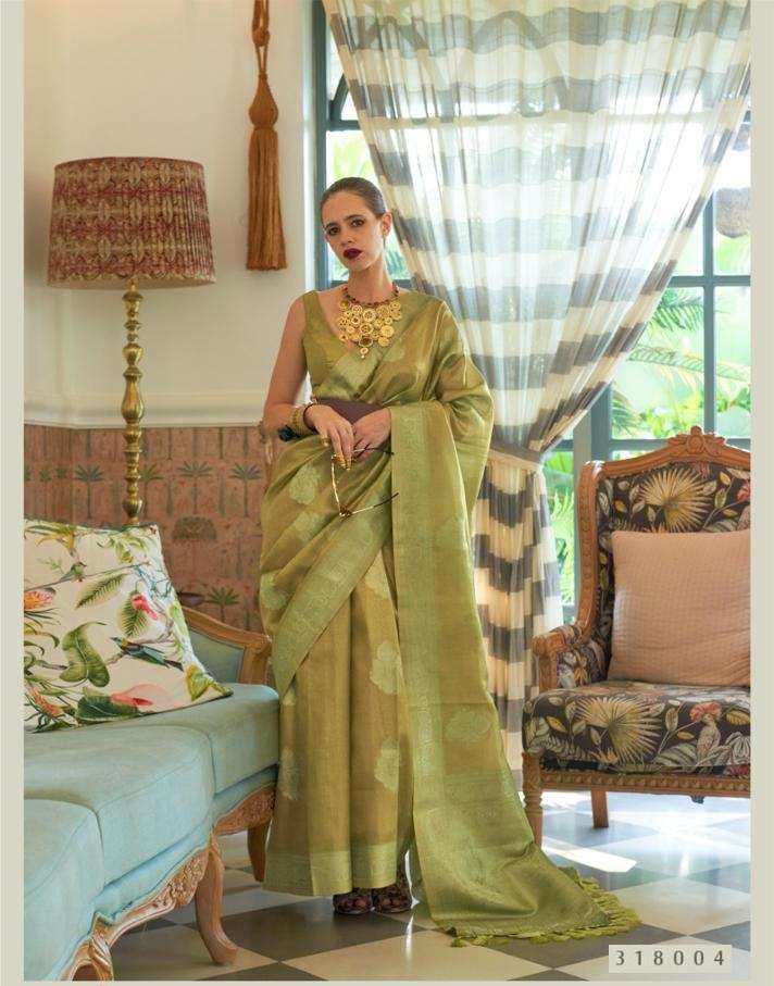 HEAVY DESIGNER FANCY WEDDING PARTY WEAR HEAVY GREEN BANARASI SILK FABRIC SAREE DST RAJTEX ORCHID 318004