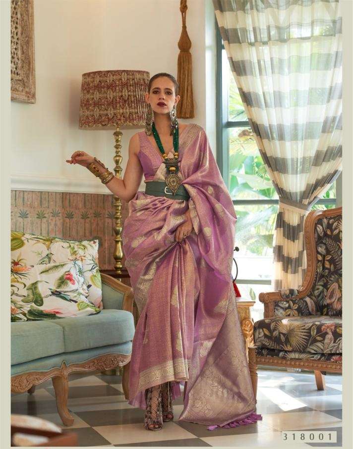 HEAVY DESIGNER FANCY WEDDING PARTY WEAR HEAVY PINK BANARASI SILK FABRIC SAREE DST RAJTEX ORCHID 318001