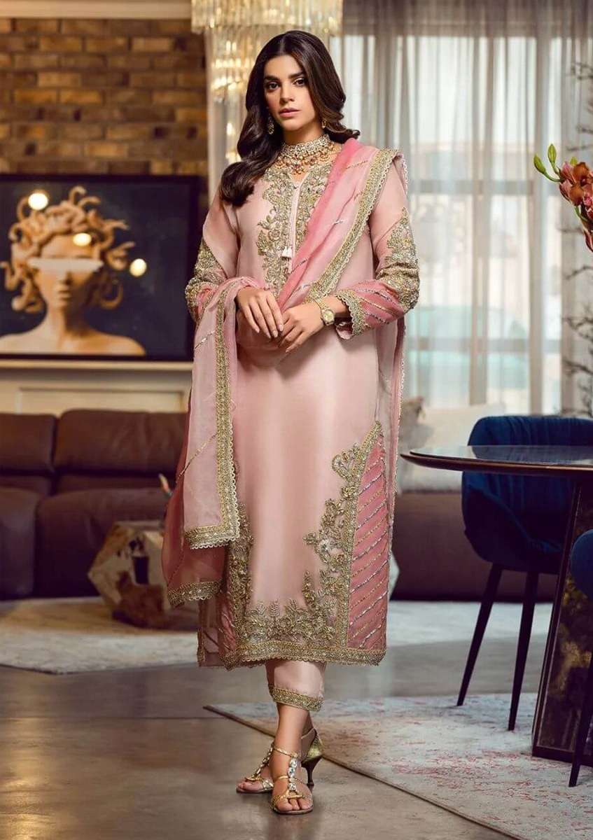 NEW ARRIVAL LATEST DESIGNER STRAIGHT PEACE PAKISTANI SALWAR SUIT FOR WOMEN MAARIA 1019A