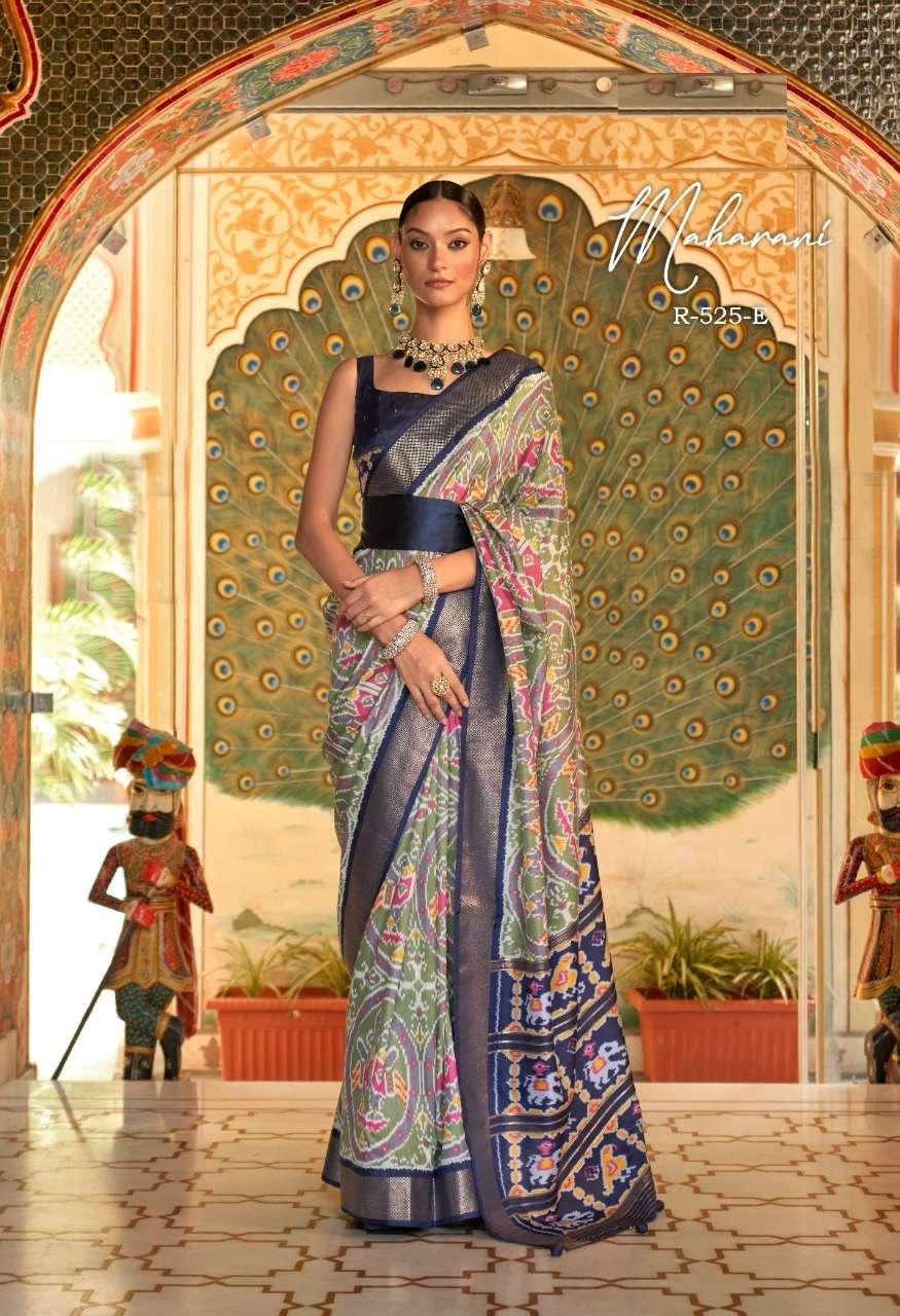 DESIGNER FANCY WEDDING PARTY WEAR DESIGNER GREY BANARASI SILK FABRIC SAREE SM REVAA MAHARANI 525E