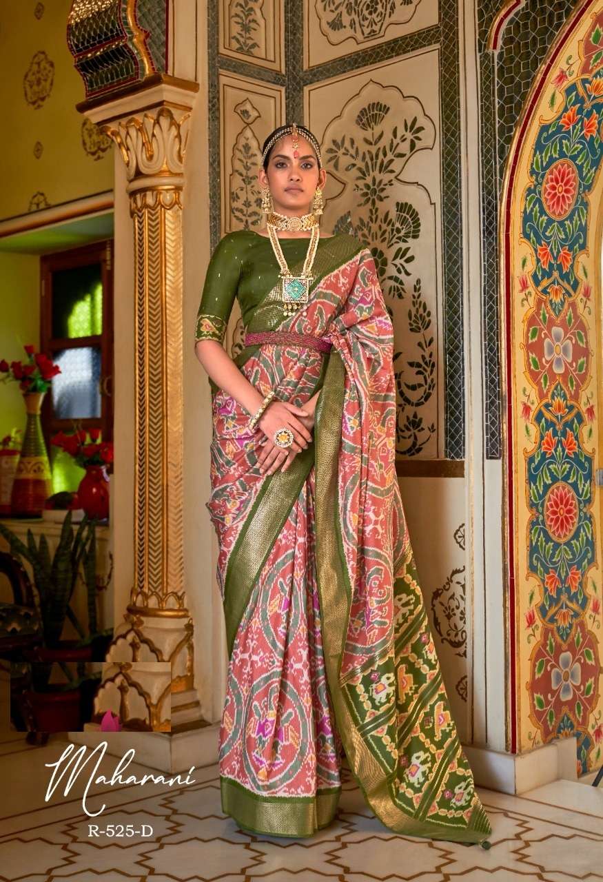 DESIGNER FANCY WEDDING PARTY WEAR DESIGNER PEACE BANARASI SILK FABRIC SAREE SM REVAA MAHARANI 525D