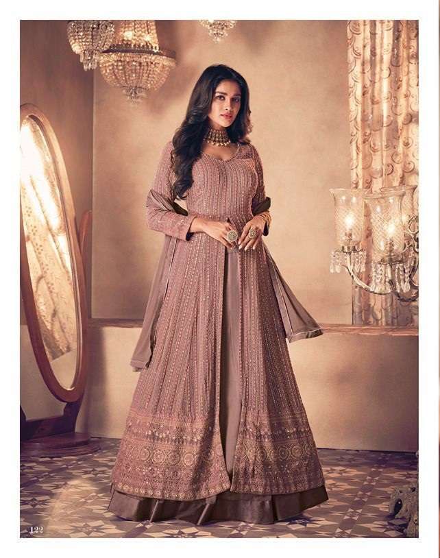 DESIGNER FANCY GEORGETTE LONG ANARKALI GOWN SALWAR SUIT GOWN EXCLUSIVE FOR PARTY WEAR SAYURI 122