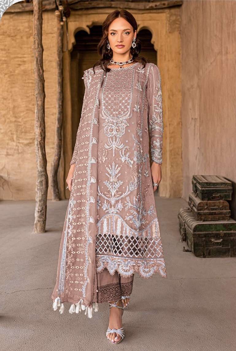 DESIGNER FANCY PARTY WEAR GEORGETTE PEACE PAKISATNI SALWAR SUIT JG 1525D