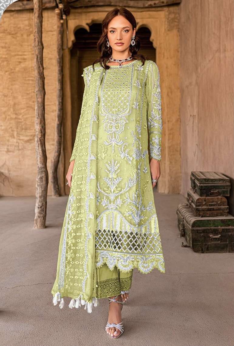 DESIGNER FANCY PARTY WEAR GEORGETTE PISTA PAKISATNI SALWAR SUIT JG 1525C