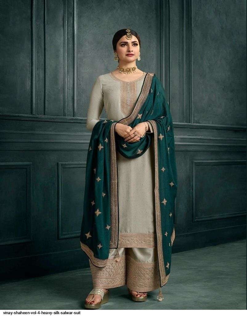 DESIGNER FANCY PARTY WEAR LIGHT GREEN GEORGETTE SILK STRAIGHT SALWAR SUIT WITH PLAZZO RH 63873