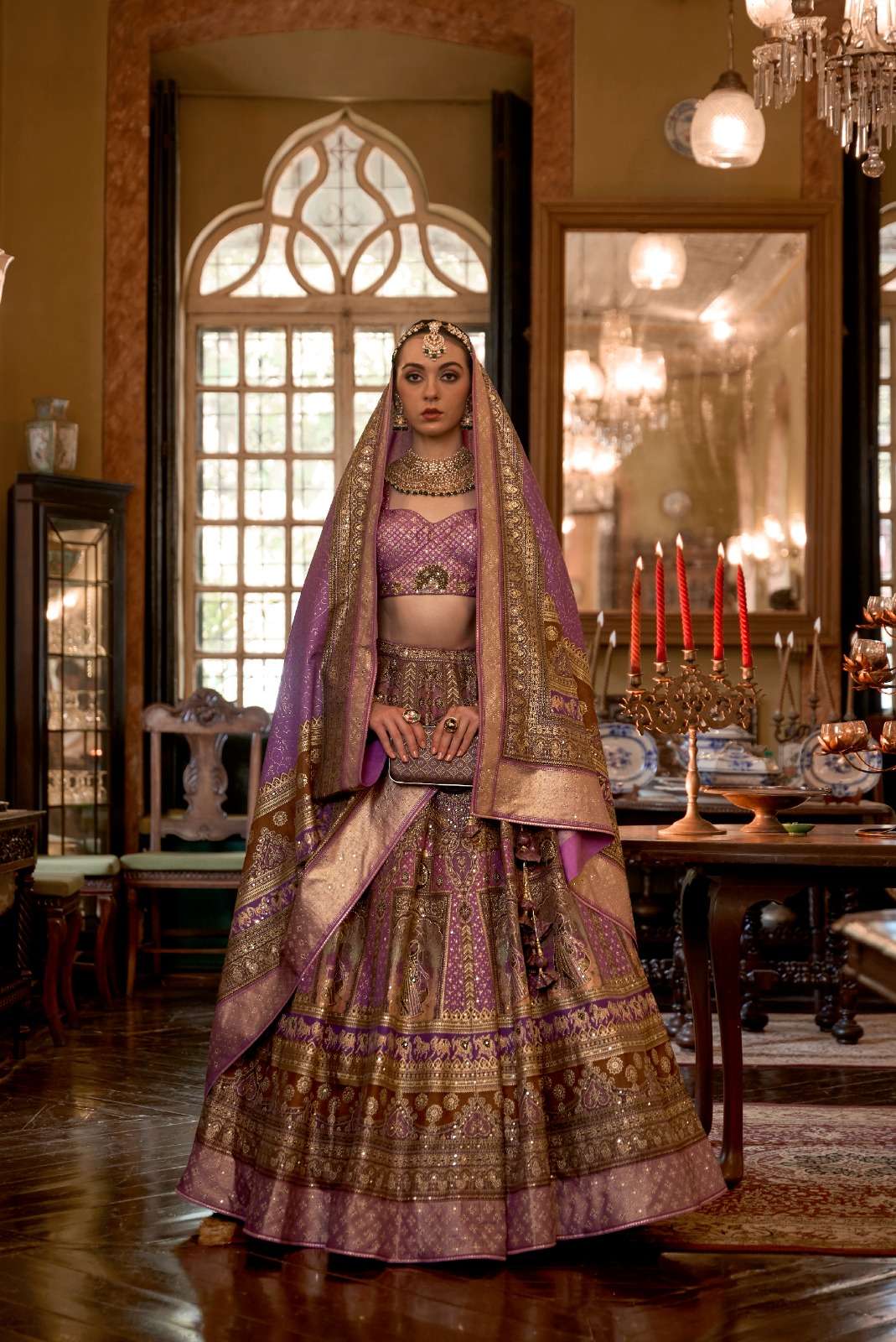 DESIGNER BRIDAL WEDDING PARTY WEAR MULTI COLOR RAJWADI SILK LEHENGA CHOLI WITH AARI WORK SM REVAA RAJ RANI 1173