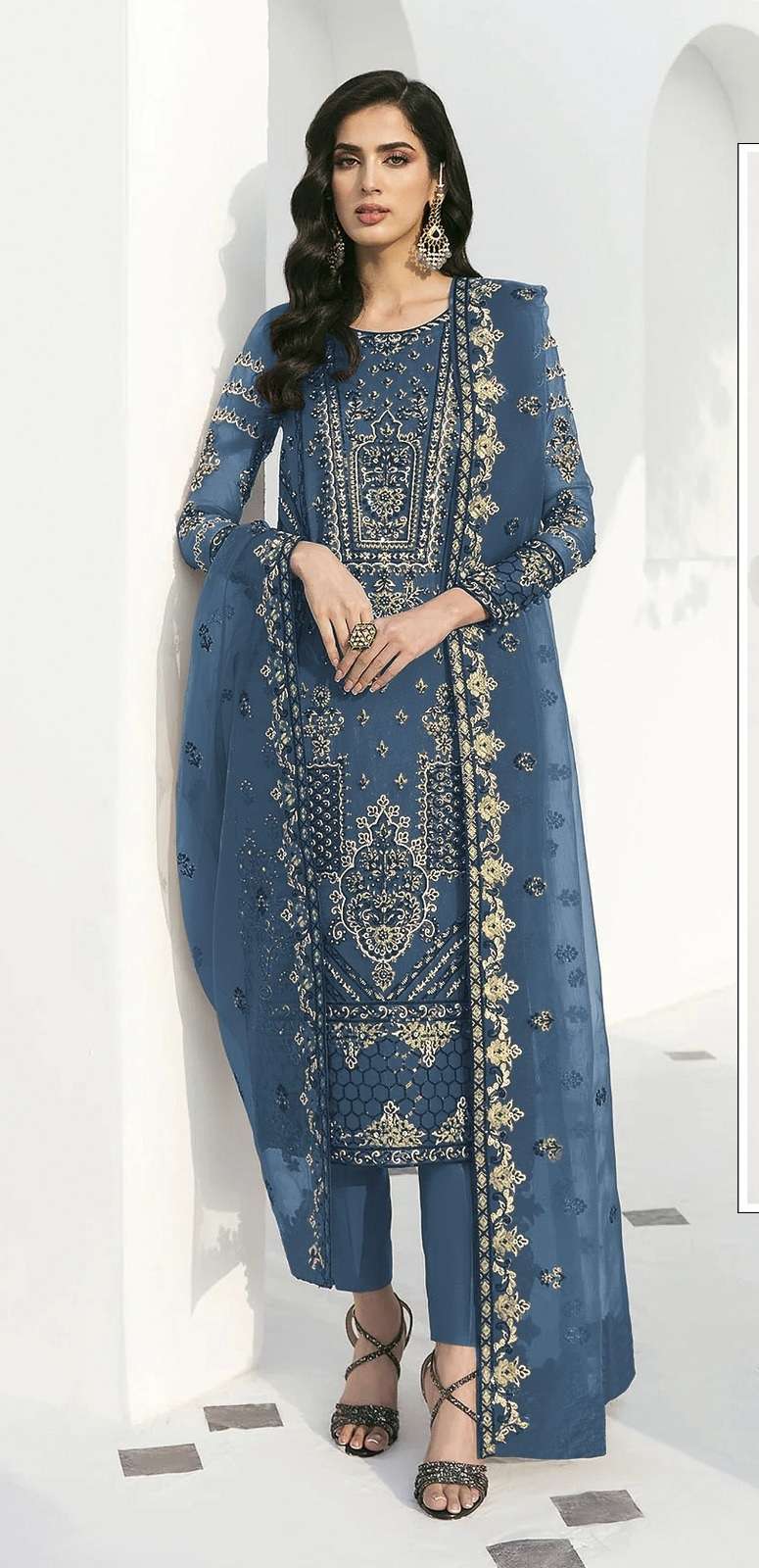 NEW DESIGNER FANCY PARTY WEAR GEORGETTE INDIAN PAKISATNI SALWAR SUIT JG 1026E