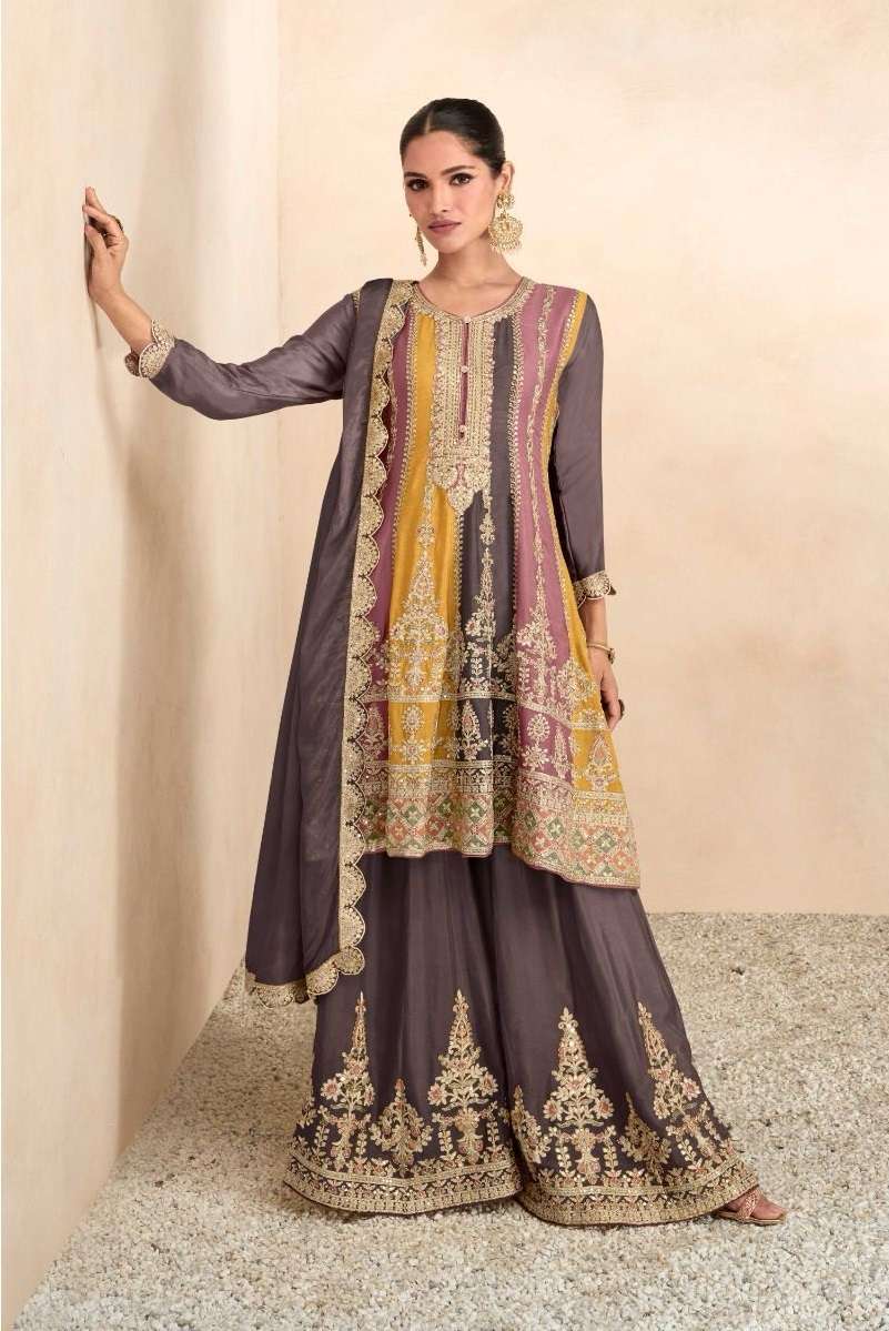 DESIGNER FANCY PARTY READY TO WEAR PAKISTANI FANCY PREMIUM SILK SALWAR SUIT AF PREET 7401C