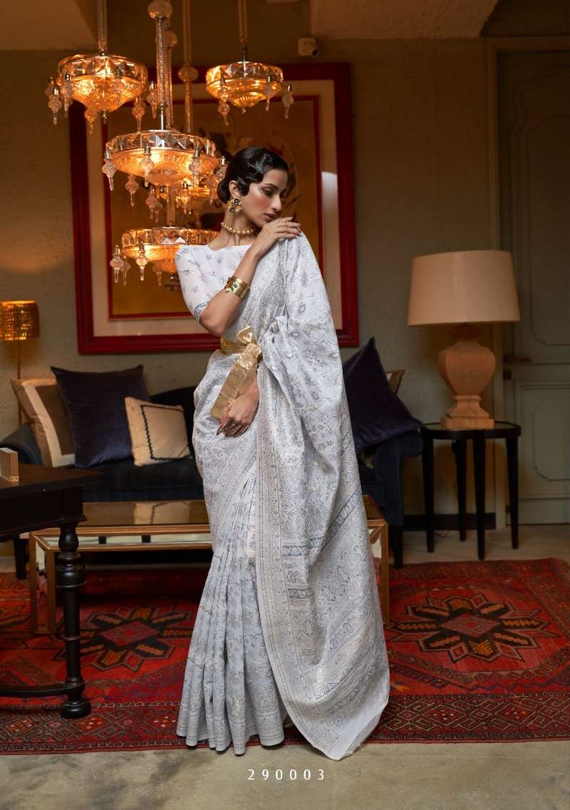 DESIGNER FANCY WEDDING PARTY WEAR DESIGNER FANCY MODAL SILK GREY SAREE SM RAJTEX KAFREEN 290003