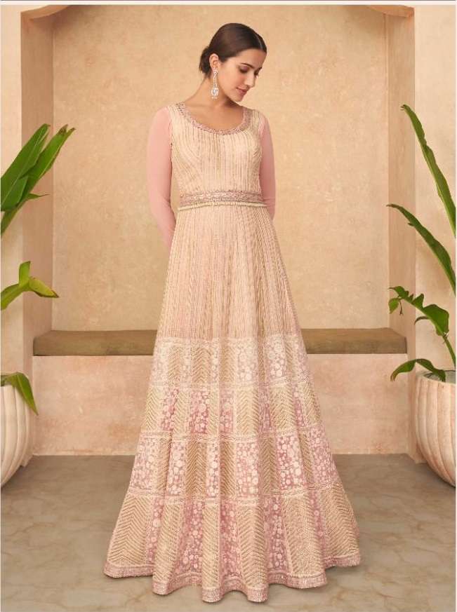 DESIGNER FANCY WEDDING PARTY WEAR PEACE REAL GEORGETTE SALWAR SUIT AND GOWN ANARKALI MARIYAH 5236