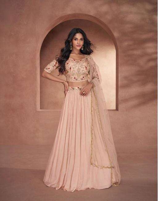 BOLLYWOOD DESIGNER FANCY PARTY WEAR PEACE SILK LEHENGA CHOLI COLLECTION SY SHEHNAAI 5311