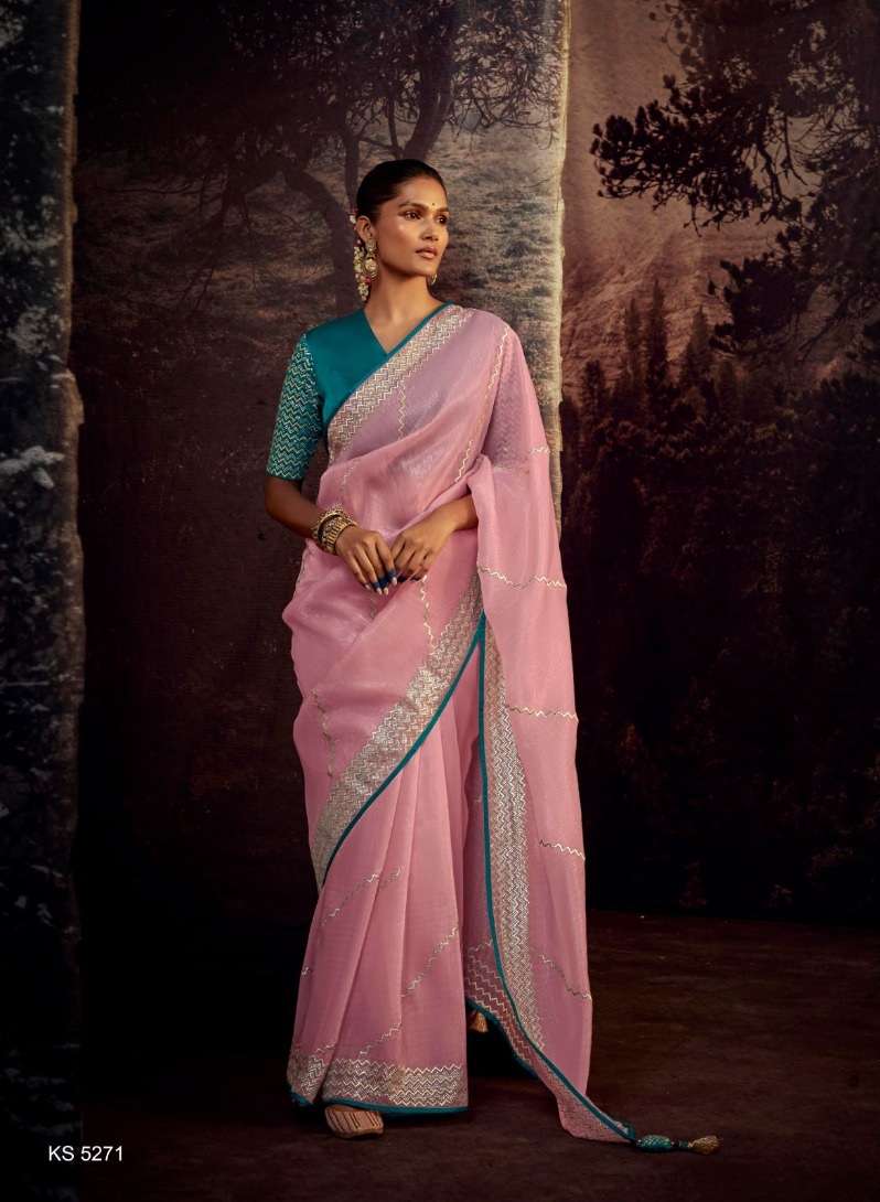 DESIGNER FANCY WEDDING PARTY WEAR FANCY SILK SAREE COLLECTION KIMORA SM 5271