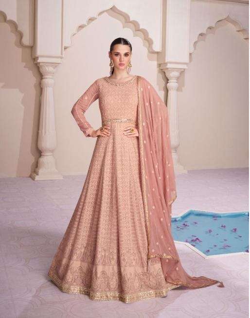 DESIGNER FANCY WEDDING PARTY WEAR PEACE REAL GEORGETTE ANARKALI SALWAR SUIT AND ANARKALI GOWN DRESS 5314