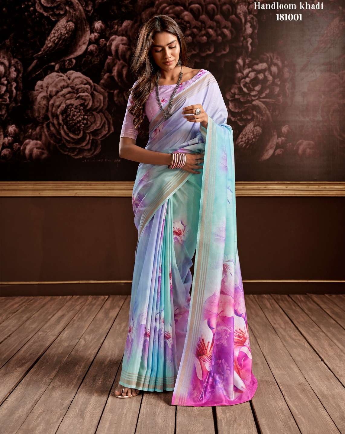 DESIGNER FANCY WEDDING PARTY WEAR PRINTED MULTI COLOR SILK SAREE COLLECTION SM RJPT 181001