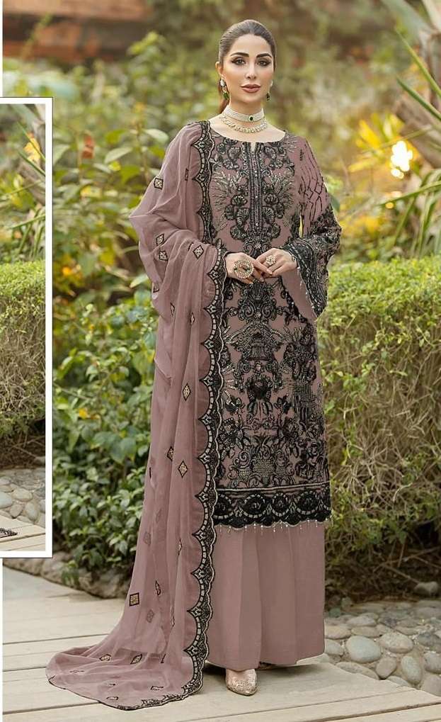 READY TO WEAR DESIGNER FANCY PARTY WEAR PEACE INDIAN PAKISTANI SALWAR SUIT IN FAUX GEORGETTE JG 4107 B