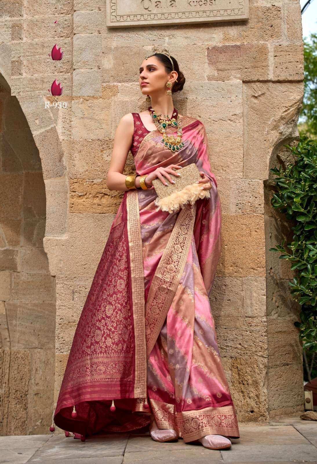 LATEST DESIGNER FANCY WEDDING PARTY WEAR HEAVY BANARASI SILK SAREE SM RW VENICE 930