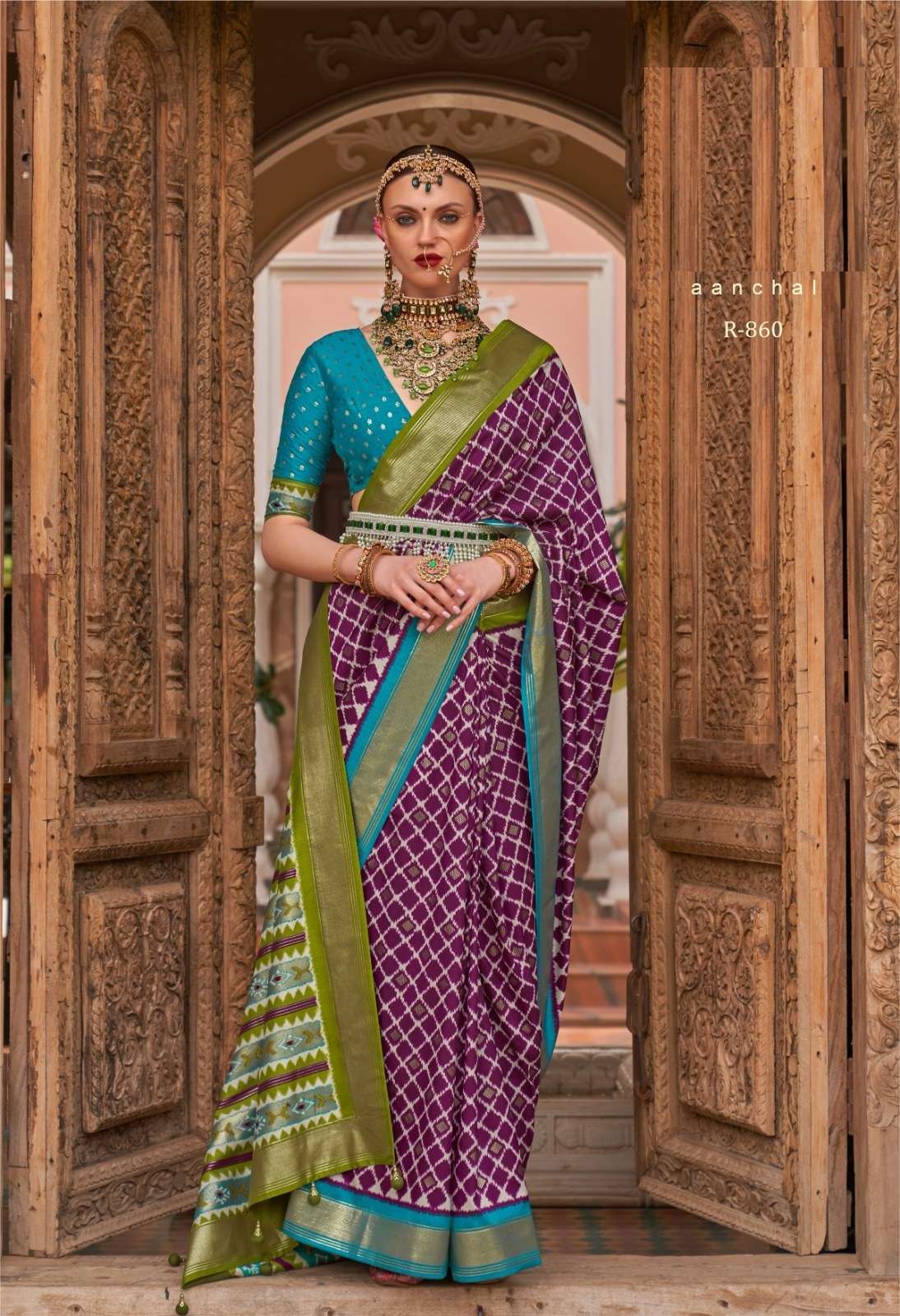 LATEST DESIGNER FANCY WEDDING PARTY WEAR HEAVY PURPLE BANARASI SILK SAREE SM REWAA 860