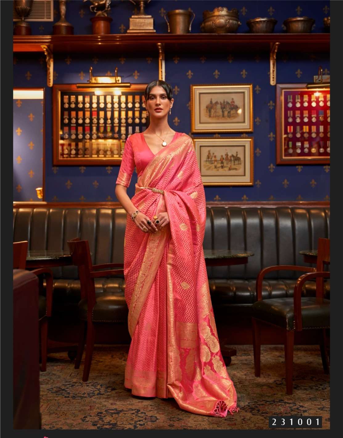 LATEST DESIGNER FANCY WEDDING PARTY WEAR HEAVY INDIAN PECE SATIN SILK SAREE SM RJTX 231001