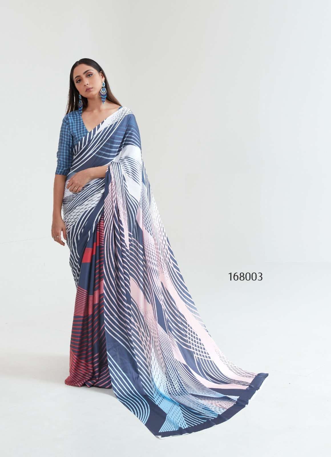 LATEST DESIGNER FANCY WEDDING PARTY WEAR JAPAN CREPE SILK INDIAN PRINTED SAREE SM RJT 168003