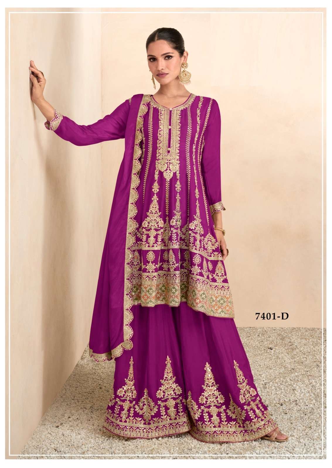 DESIGNER FANCY PARTY READY TO WEAR PAKISTANI FANCY PREMIUM SILK PINK SALWAR SUIT AF PREET 7401D