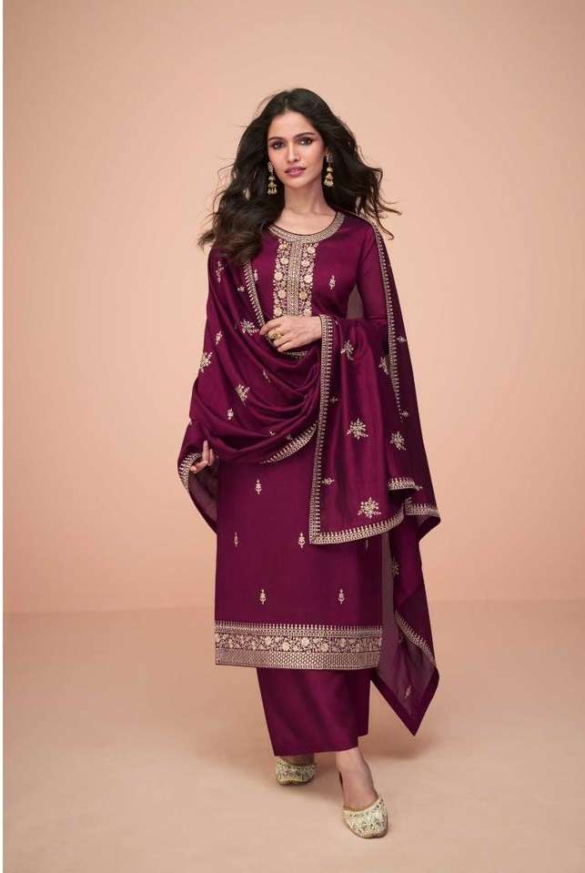 INDIAN DESIGNER FANCY WEDDING PARTY WEAR PREMIUM SILK STRAIGHT SALWAR SUIT 9728