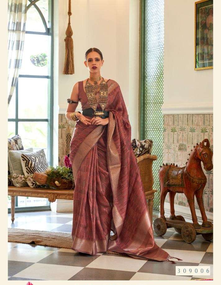 INDIAN DESIGNER FANCY WEDDING PARTY WEAR RED ORGANZA SILK SAREE SM RJT KALKI 309006